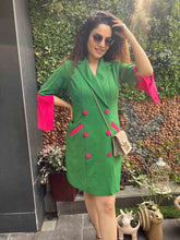 Double Breast Color Block Dress